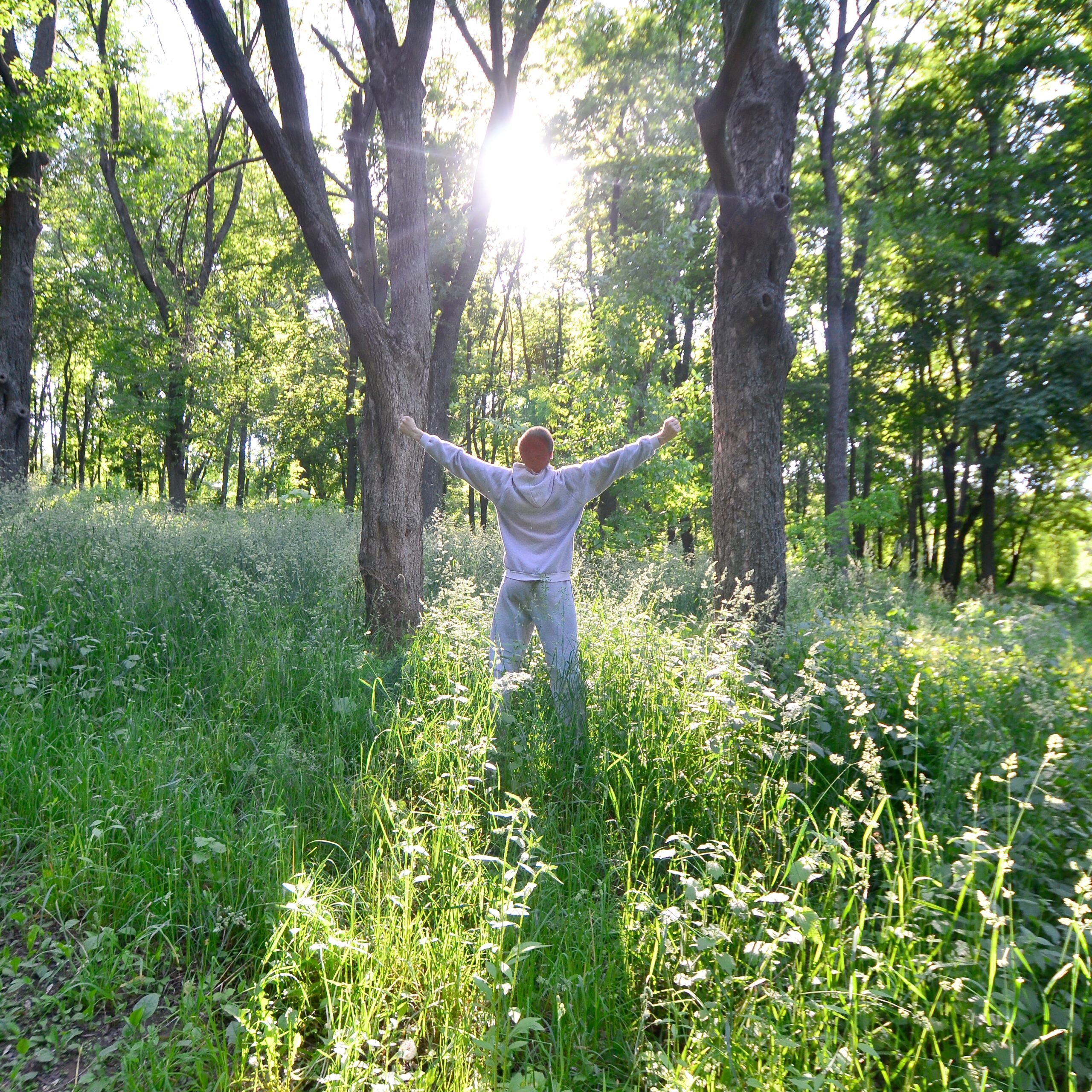 Happy man in nature